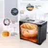 Bread Maker, 19-in-1 Automatic Bread Machine Stainless Steel with Ceramic Pan,15H Timer&1H Keep Warm, Sourdough, Gluten- 5