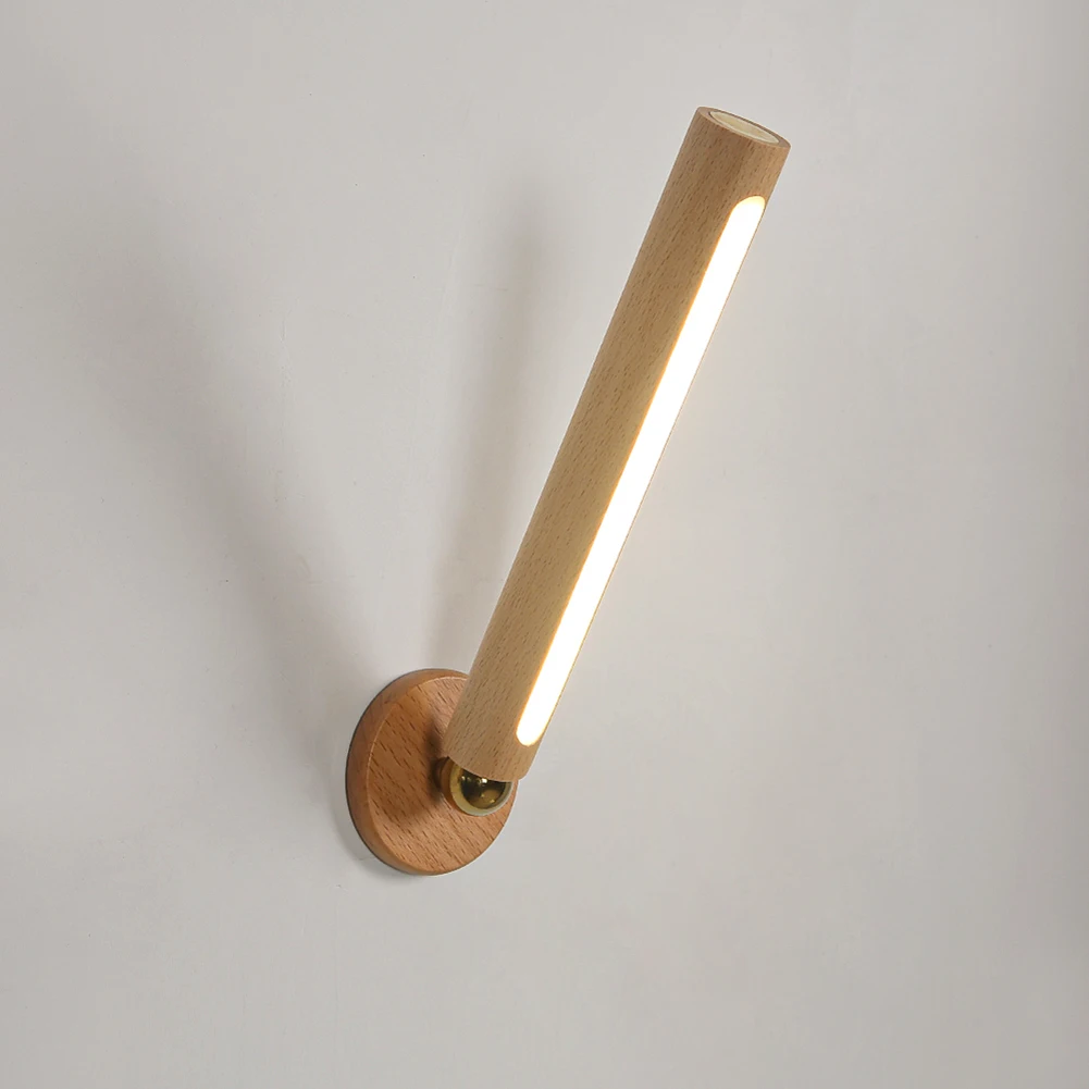 Description Picture 3 of itemLed Night Light Wooden Wall Lamp Indoor Led Magnetic Portable Lamp For Hallway Bedroom Wardrobe Table Stairwell Cabinet Light