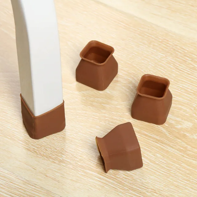 16Db Lágy Szilikon Bpa Szabad Szék Lábsapka Lábfedélek Bútorok Asztali Védelmezői 3,7*3,7*3 Cm Átlátszó Tartós - Image 3