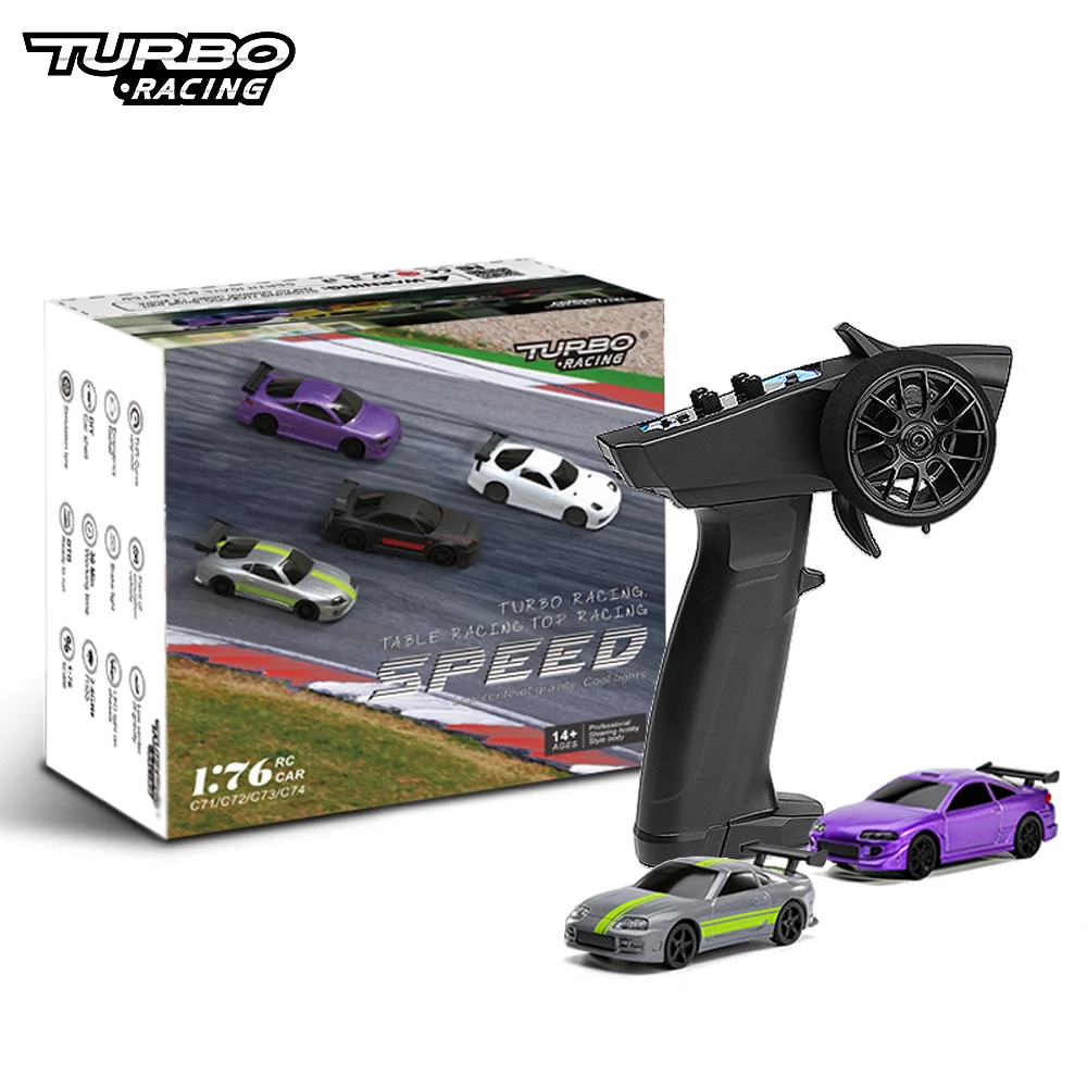 Turbo Racing 1:76 C72/C73 Mini Full Proportional RTR Kit RC Sport Car P21  FHSS 2.4GHZ 4CH Remote Controller Indoor Toy Gift