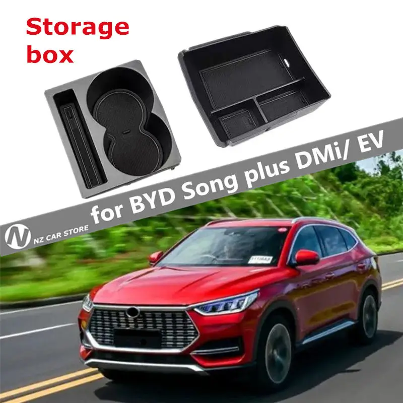 Armrest Storage Box Cup Holder for BYD Song Plus DMi EV 2023 2022 Car Interior Accessories armrest storage box cup holder for byd song plus dmi ev 2023 2022 car interior accessories