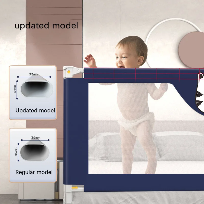 180cm 1pcs Baby Bed Guardrail Liftable Child Bed Barrier Fence Adjustable Rail Guard for Kids Fence Washable Safety Baby Playpen