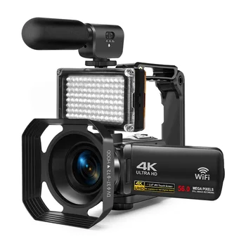 4K HD Digital Video Camera 56MP Camcorder with 18X Zoom, 3.0" Touch Screen, WiFi, Microphone & Fill Light | Vlogging & YouTube Live 1