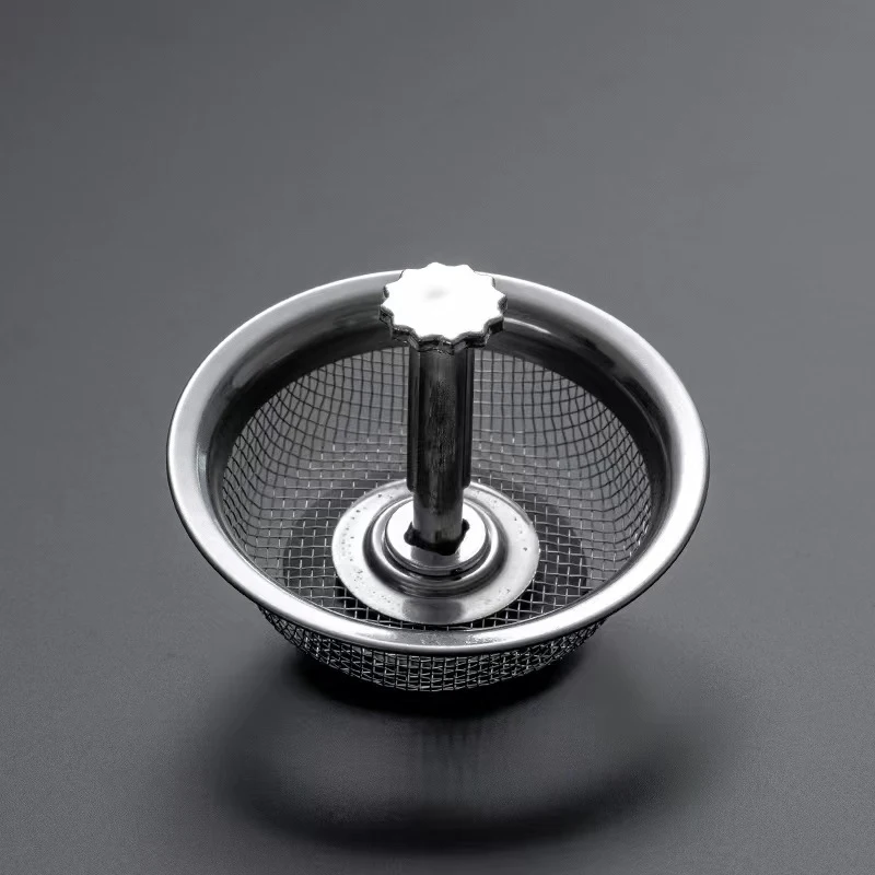 1PCS Kitchen Sink Filter Stainless Steel Mesh Sink Strainer Filter Bathroom Strainer Drain Hole Trap Waste Screen