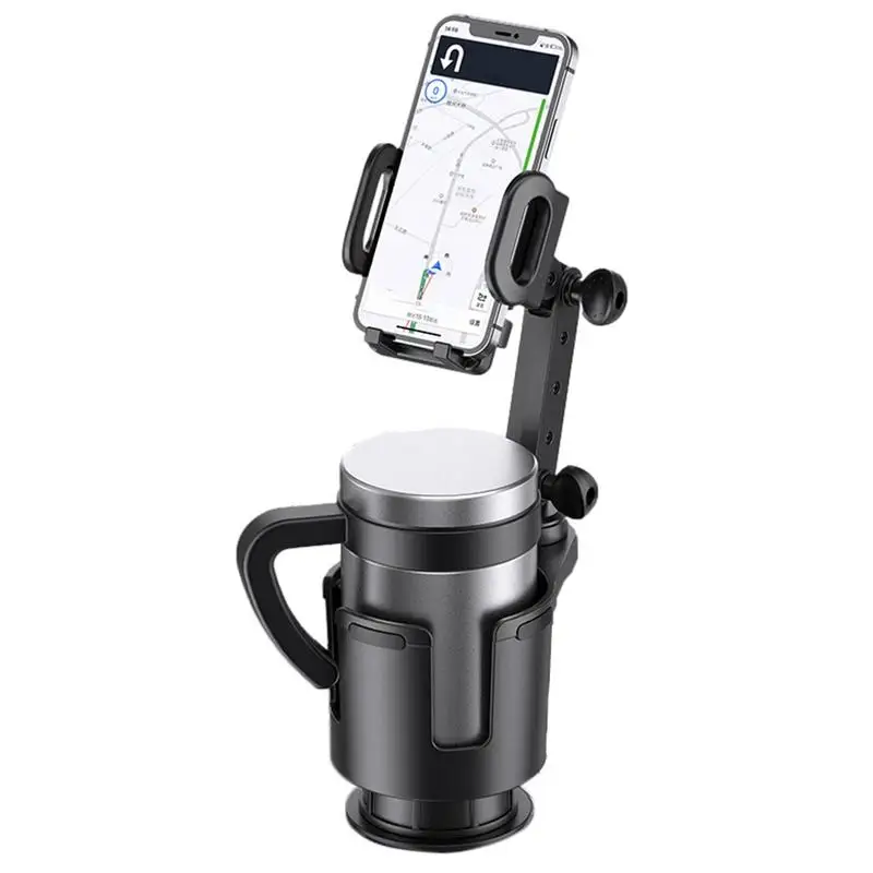 

Cell Phone Cup Holder 2 In 1 Phone Mount For Car 360 Rotation Phone Cup Holder For Holding Large Water Bottles And Coffee