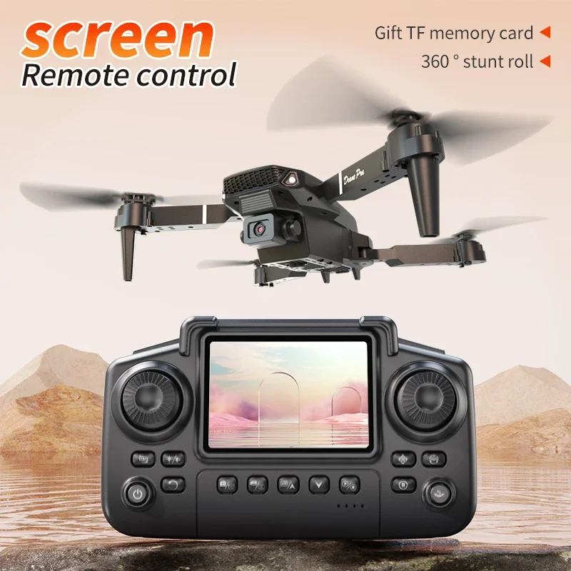 Drone 8K avec caméra double objectif, suivi intelligent, 2.4G, noir
