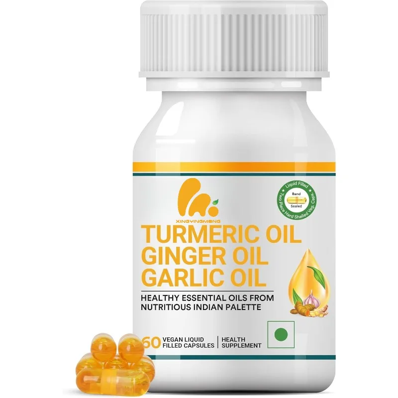 Organic Turmeric Ginger Garlic Capsules 300mg For Inflammation, Joint, And Immune Health Support (60 Capsules)_voghion.com
