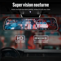 Dashcam – enregistreur vidéo de conduite DVR pour voiture, avec écran tactile E-ACE P, 10 pouces, lentille AHD, Streaming, caméra de tableau de bord, 1080 4