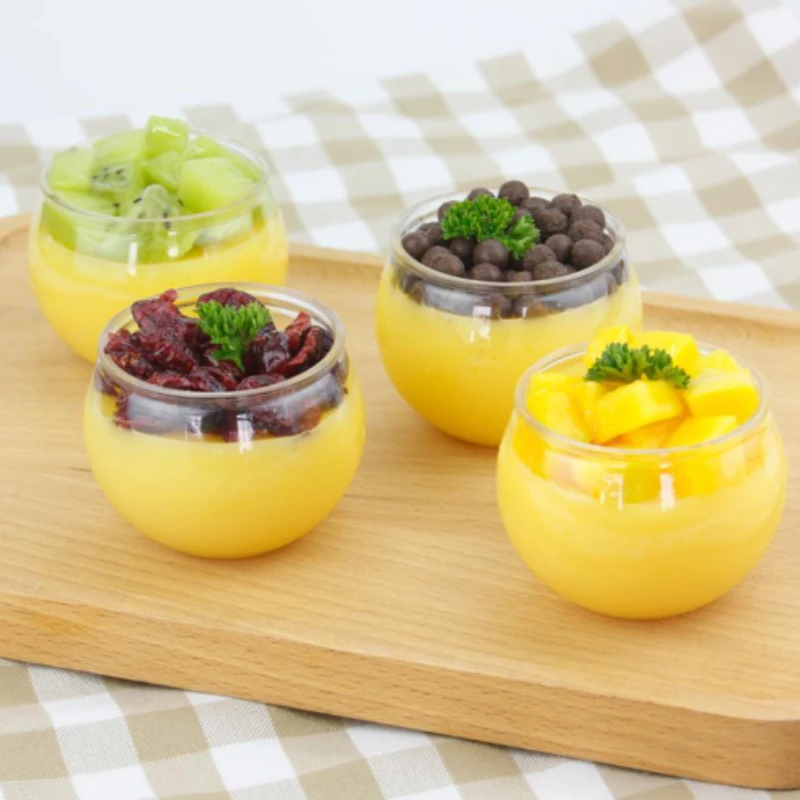 10PCS 120ml Transparent Dessert Cups for Party Birthday Wedding Restaurant Candy Snacks Jelly Mousse Dessert Cups