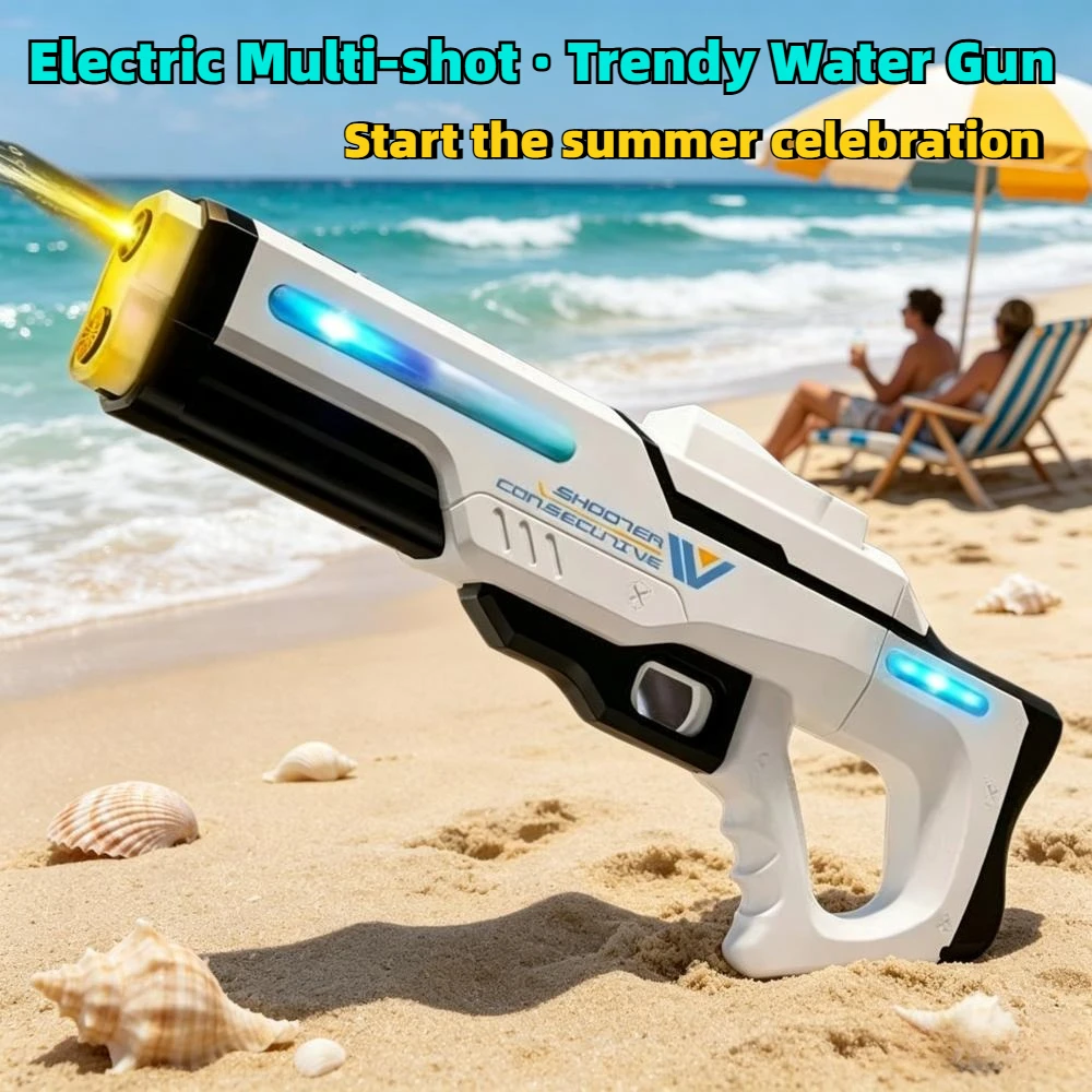 베스트셀러 펄스 전동 물총 자동 흡수 강력 연속 분사 야광 물놀이 장난감 (어린이용)