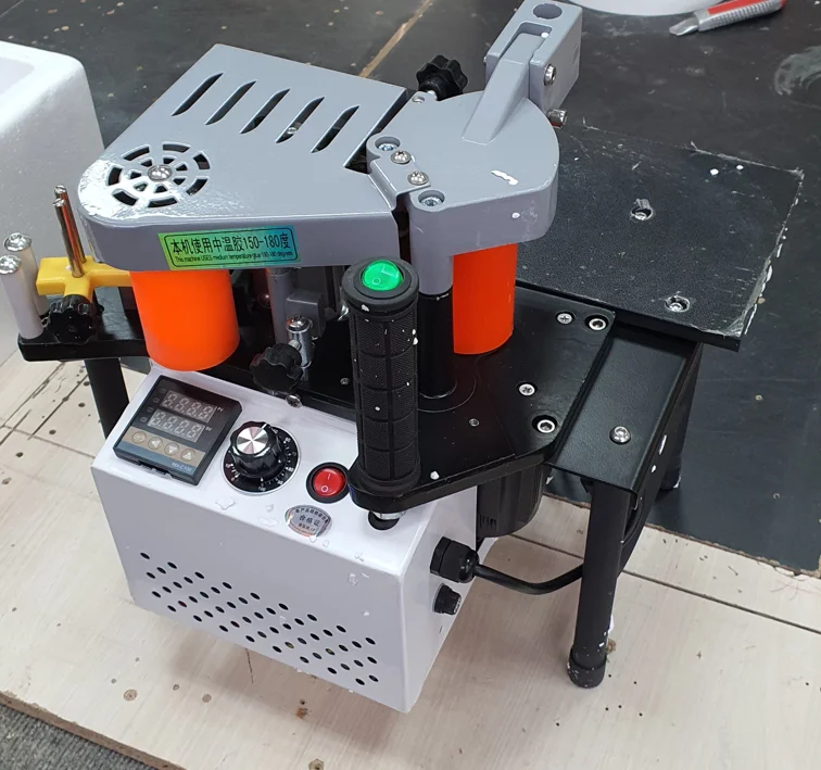 220V 1200W Manual Edge Banding Machine Double Side Gluing Portable Edge