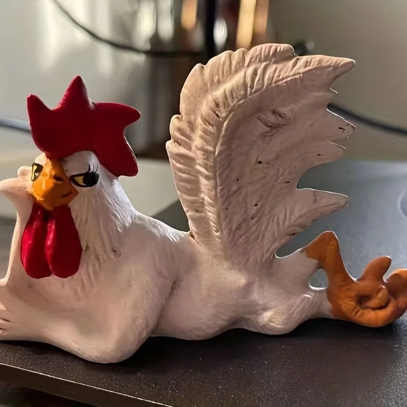 Statue di gallo in metallo Decorazioni da giardino per esterni