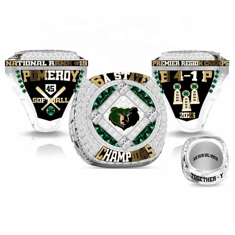 Youth and Children's College Rugby and Baseball Championship Champion Ring Customized Champion Team Ring Gift