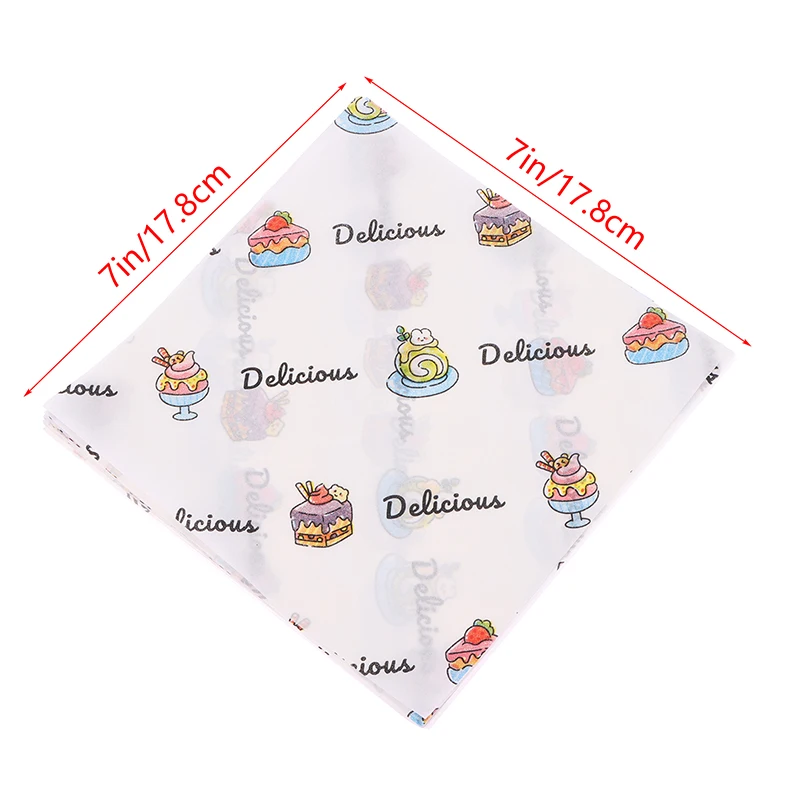 Parchment Baking Paper 50Pcs Food Grade Baking Wax Paper Food Wrappers For Cake Pastry Wrapping Grease Paper For Festival Party Bread Burger Oilpaper parchment baking paper