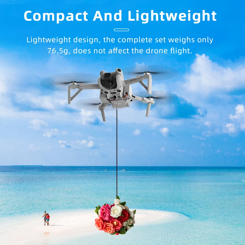 Brdrc airdrop system für dji mini 4 pro, werfen köder/geschenk/lebensmittel, lichte mpfindliche kontrolle tropfer für dji mini 4 pro – Detail 10