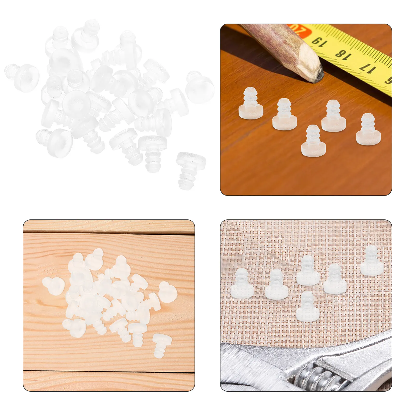 50Pcs 캐비닛 테이블 의자 침대용 투명 고무 가구 범퍼 충돌 방지 충격 흡수 미끄럼 방지 내마모성