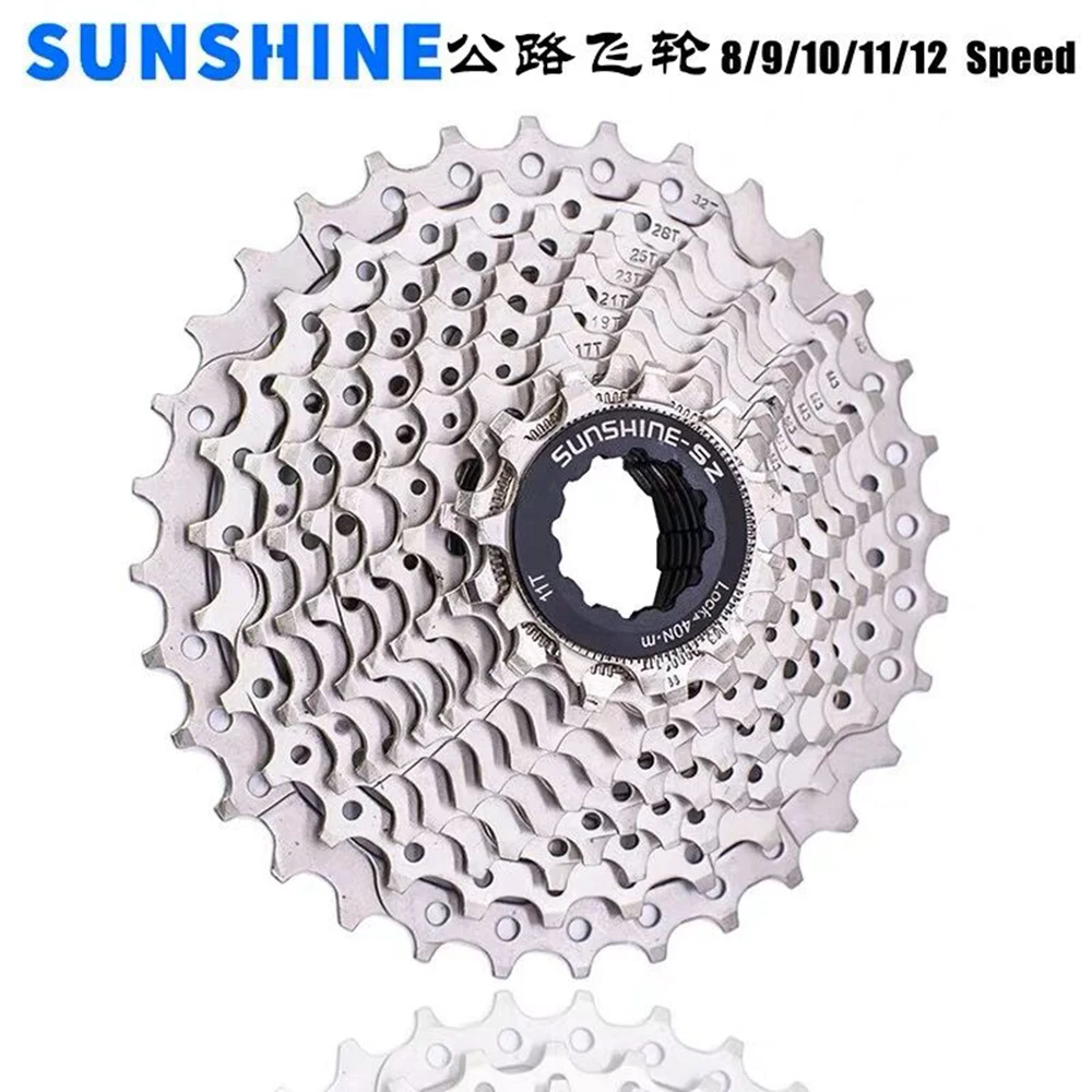 Sunshine-Cassetta Bici Da Strada Per Shimano Sram, 8-12S 11V, 23T, 25T, 28T, 30T, 32T, 34T, K7, 10S, Volano Per Shimano, Sram Hg