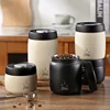 Coffee Sealed Can Stainless Steel Manual Vacuum Storage Container Jar Canister for Coffee Beans Outdoor Camping Kitchen Barista 1