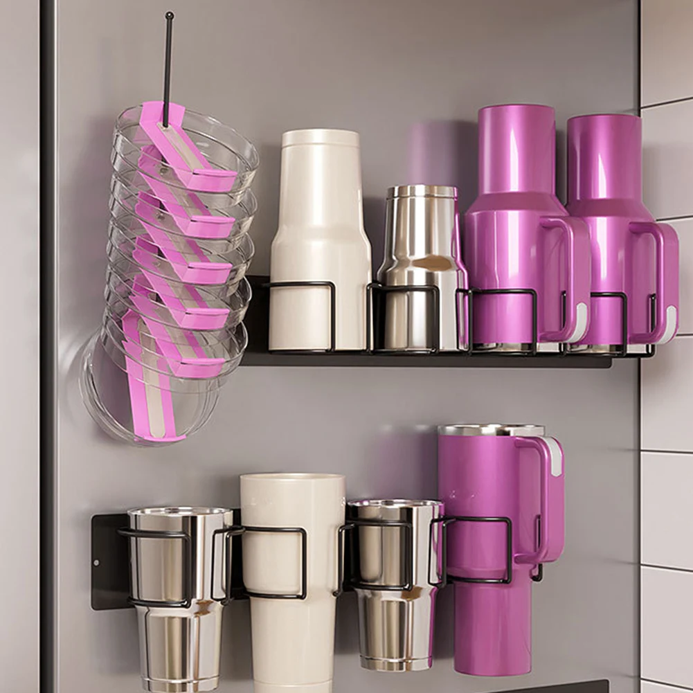 Water Bottle Organizer for Stanley Cup Accessories Magnetic Cup Storage Organizer Holder Kitchen Rack For Refrigerator