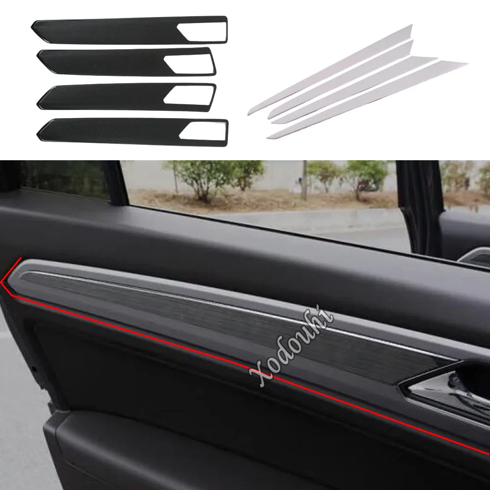 

Car Inner Door Trim Strip Cover Decoration Armrest Interior Accessories For VW Volkswagen Teramont Atlas 2017 2018 2019 2020