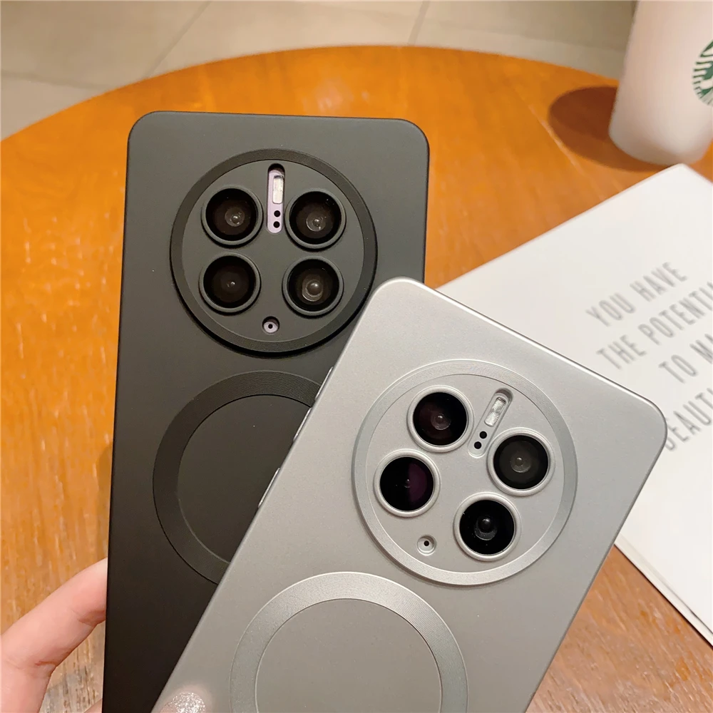 Magnetisk Wiless Charging Phone Case Fo Huawei P60 P50 P30 Mate 50 40 30 Po Camea Potection Blød Silikone Bagside_voghion.com