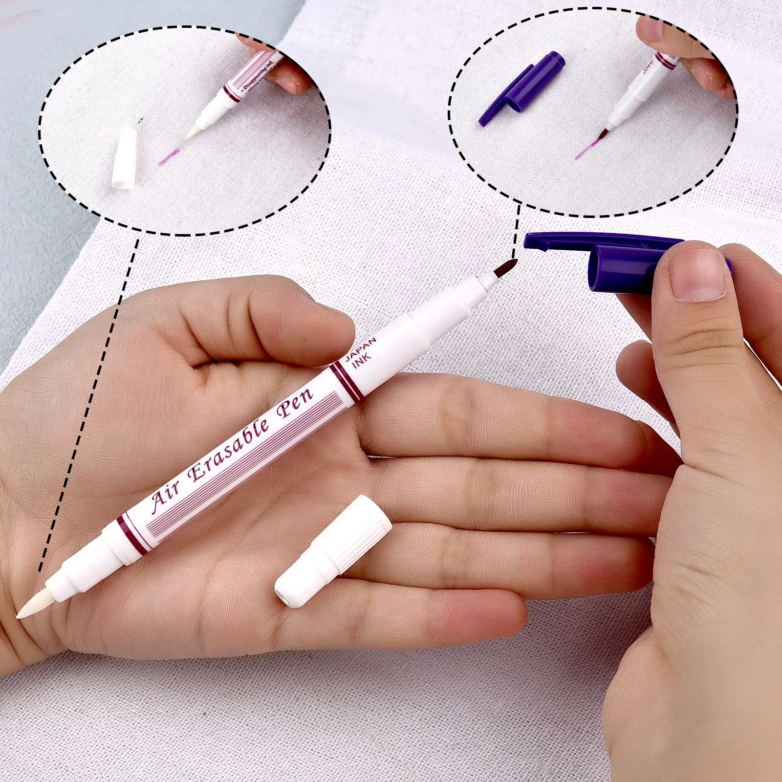 Disappearing Erasable Ink Fabric Marker Pen for Quilting and Dressmaking