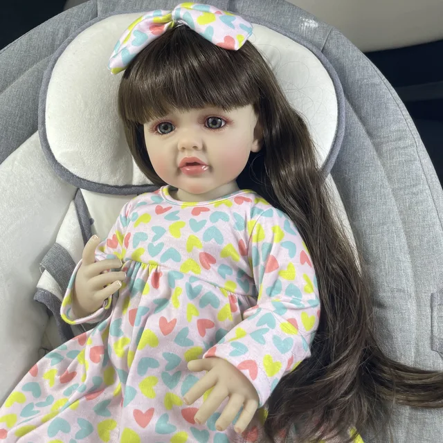 MRB 22Inch 55CM Full Silicone Vinyl Reborn Baby Doll Betty Lifelike Girl Princess Toddler Bebe Doll Birthday Christmas Gift 3