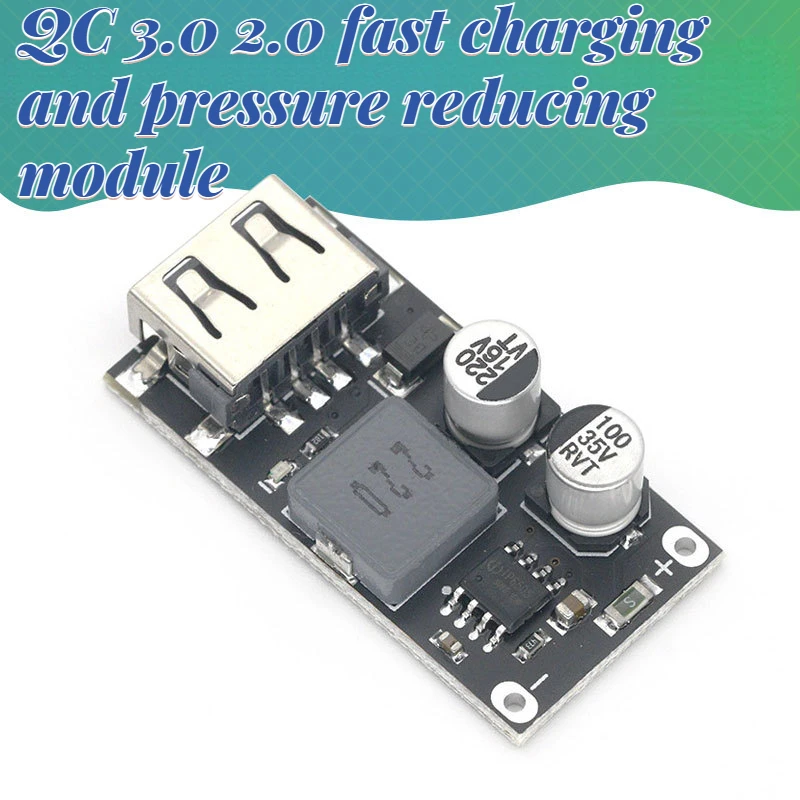 

USB qc3.0 qc2.0 DC charging step-down module step-down converter 24V to fast charging circuit board