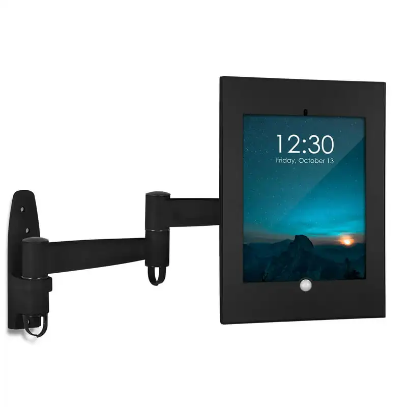 

2023 new Secure iPad Wall Mount Enclosure w/ Swing Arm for iPad 8 tv stand