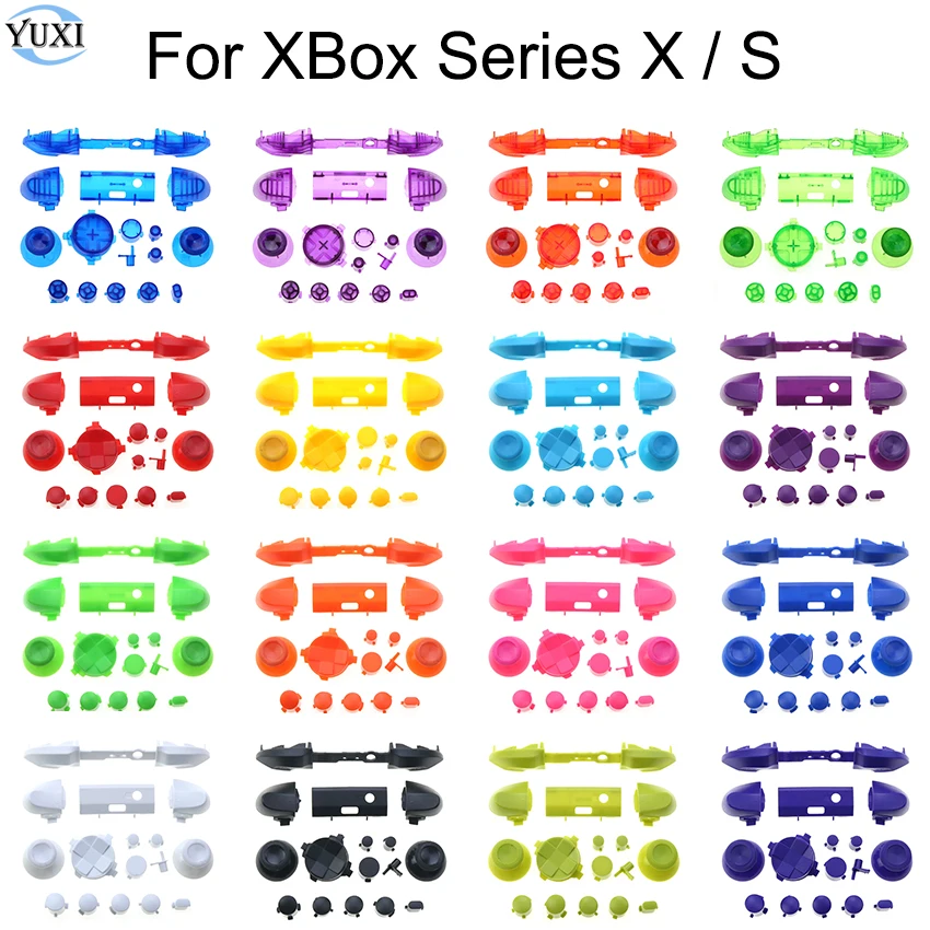 Yuxi 18 Colors Solid Rb Lb Bumper Rt Lt Trigger Buttons Mod Kit For Xbox Series X S Controller Analog Stick Dpad