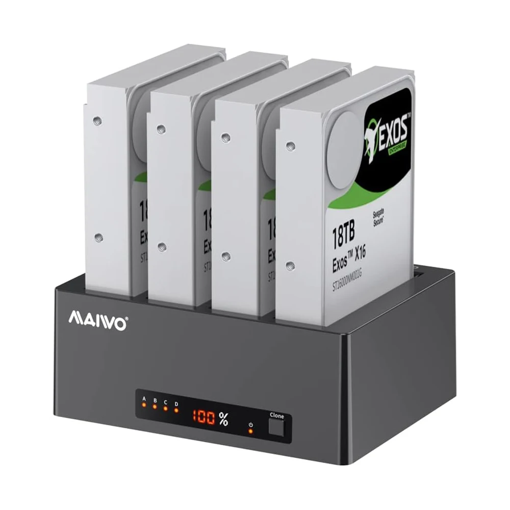 4 Bay HDD Cloning Docking Station USB3.0 External Multiple Hard Drive