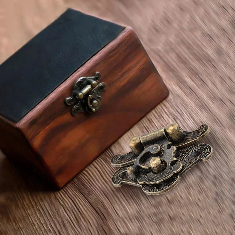 Jewelry box hasps decorative latches 5pc jewelry wooden box lock hasps drawer latches zinc alloy for antique bronze box