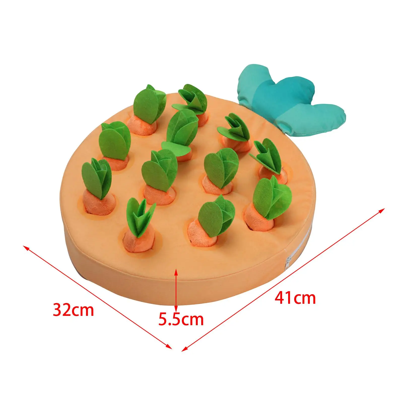 Dog Plush Carrot Mat Increase IQ Early Educational Toy Creative Dog Chew Toys Slow Eating Dog Puzzle Toys for Small Dogs