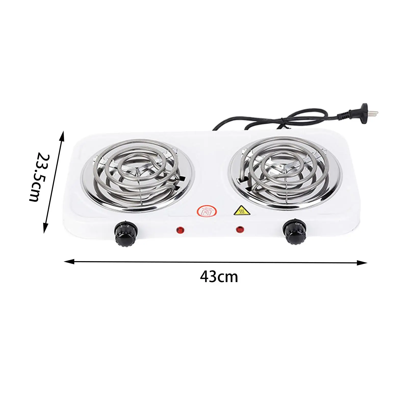 Electric Stove Countertop Electric Coil Burner 2000W Adjustable Temperature