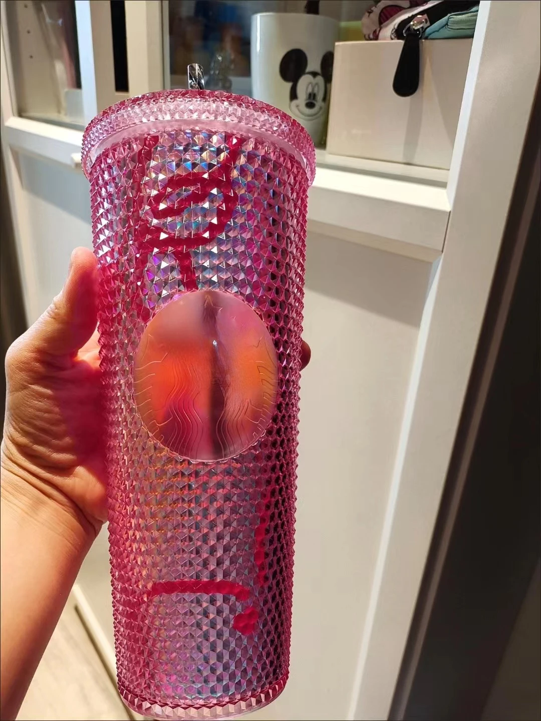 

Black Pink Durian Straw Cup