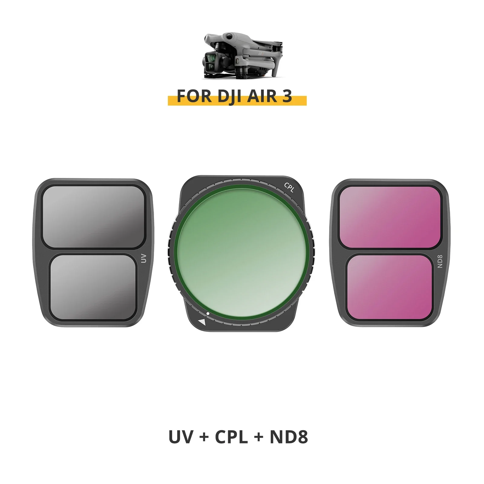 UV ND Filter for DJI Air 3 Adjustable CPL Aluminum Alloy Frame Professional Optical Glass ND8 16 32 64 Drone Filters Accessories images - 6
