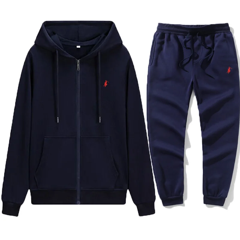 Classic brand men's and women's Zipper Hoodies Pants Sets Pullovers Jackets Sports Velvet Long Sleeved waterproof jacket cycling jacket