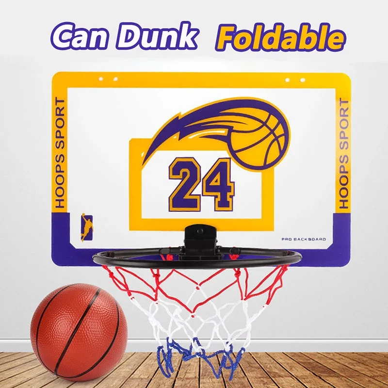 Kit De Canasta De Baloncesto Infantil Plegable Con Gancho Pa