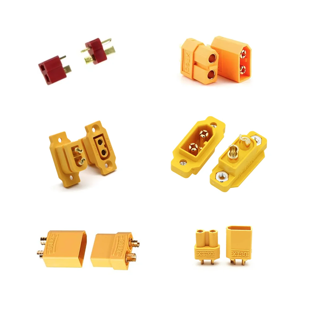RUNCCI-YUN 10paires Connecteurs Encastrables XT60E-M étanches pour Batterie Lipo Compatible avec Toutes Les Fiches Femelle XT-60 2 Broches Noir