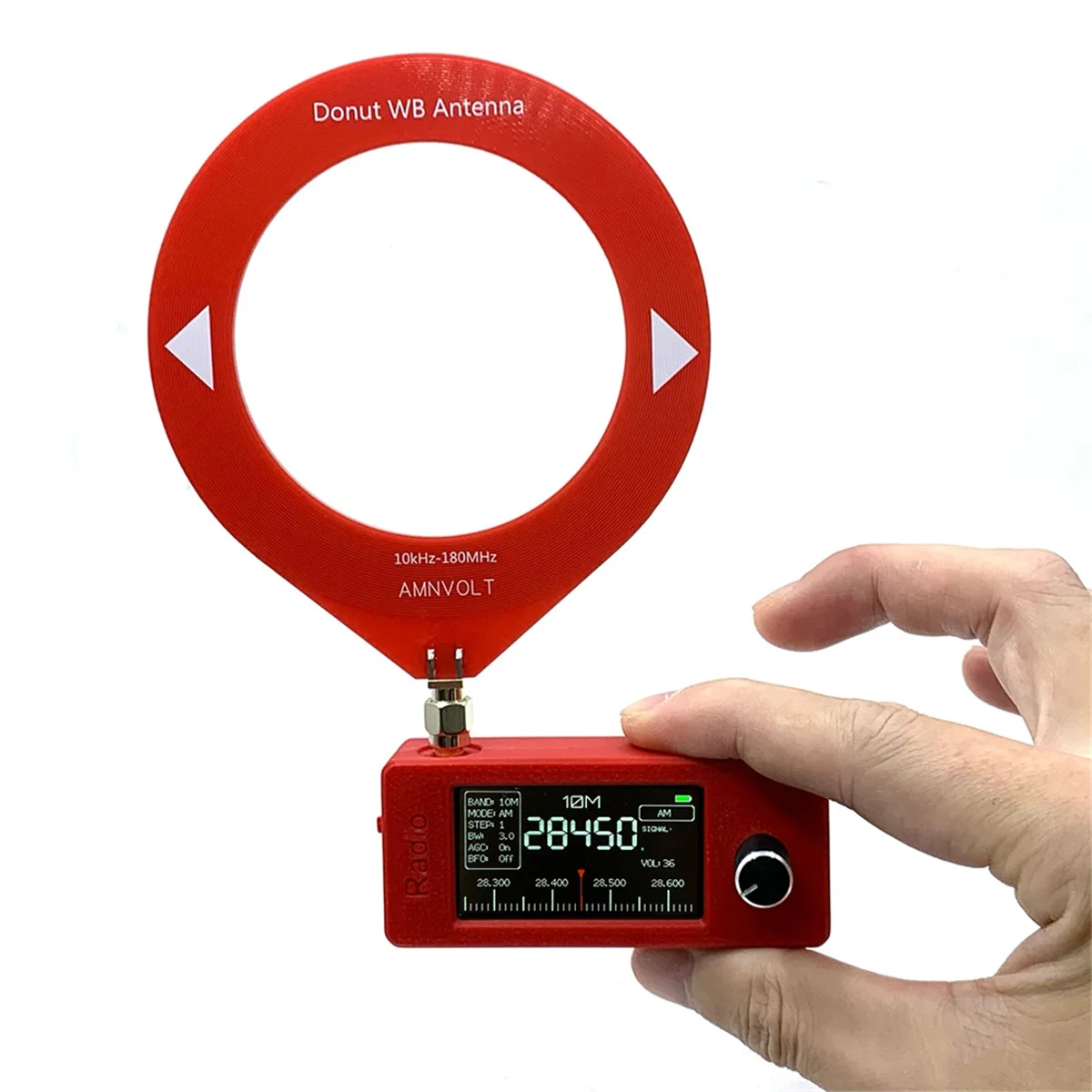 SEMOIC New 10KHz-180MHz SMA Interface Mini Loop Antenna Pocket Size SI4732 Radio, Receiver, Mini Radio