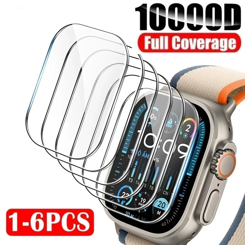 애플 워치 울트라 2, 9, 8, 7, SE, 6, 5, 4 용 전체 보호 필름, 필름 포일 스크린 보호대, 49mm, 45mm, 41mm, 44mm, 40mm 