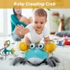 New Crawling Crab Baby Toy Automatically Avoid Obstacles Baby Interactive Toy Crawling Interactive Escape Crabs Walking Dancing 3