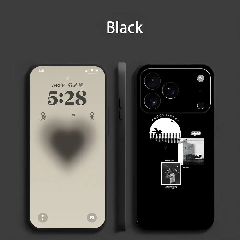 Rock Band Themed Black Frosted Soft Shell Phone Case