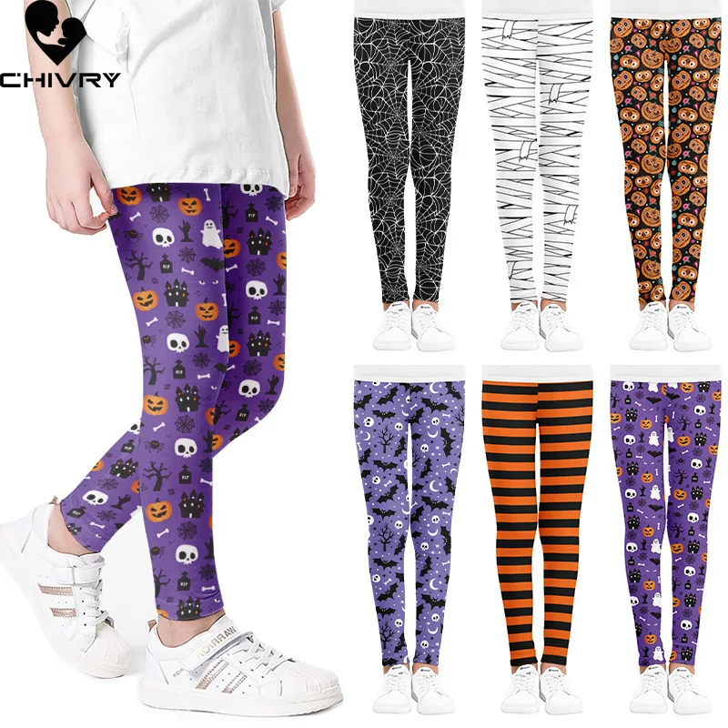 Autumn Winter Girls Halloween Leggings Kids Baby Girls Tights Skinny
