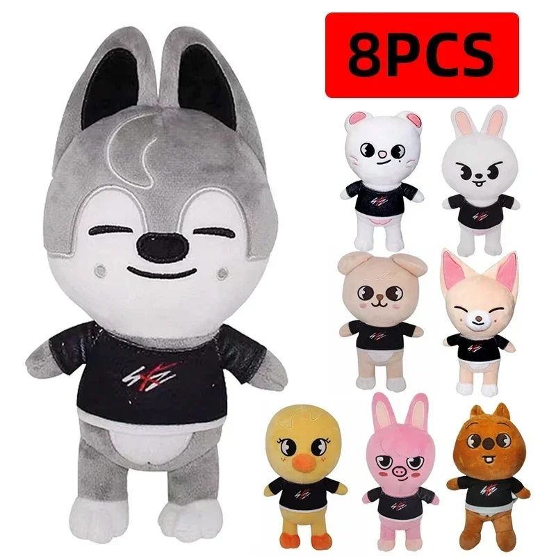 

New 20cm 8pcs/set Plush Toy Dolls Kawaii Stray Kid Cute Plush Cartoon Stuffed Animal Doll Kawaii Companion For Kids Adults Gifts