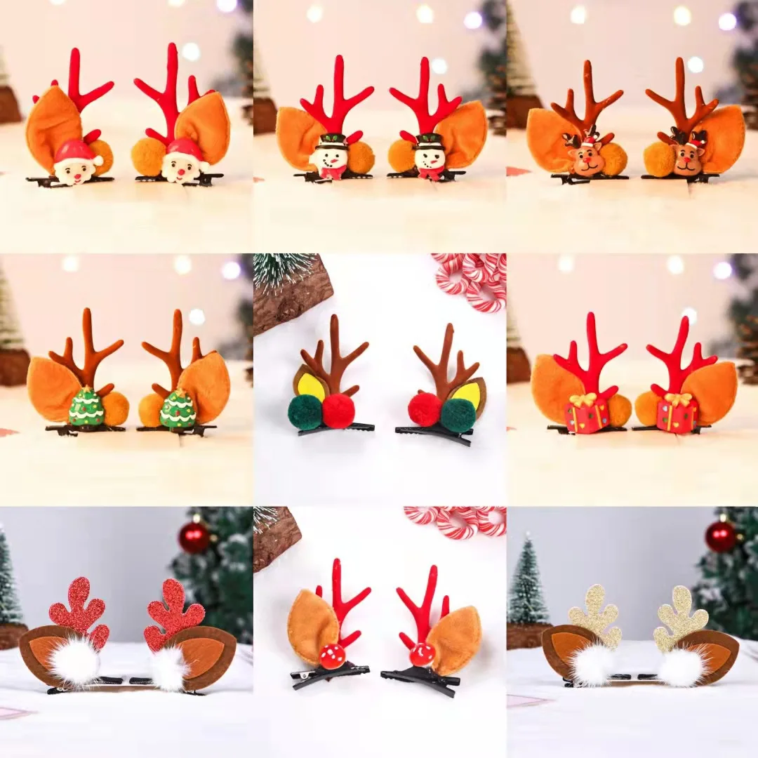 Christmas Ornaments Santa Hairpin Hairpin Children's Princess Hair Ornaments Christmas Small Gift