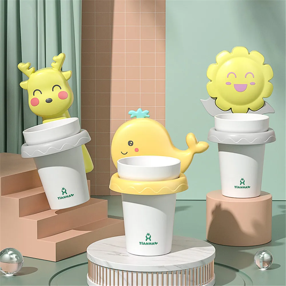 

Новый мультяшный детский держатель для зубной щетки, чашки для мытья рта, пластиковый держатель для зубной щетки для дома, гостиницы, аксессуары для ванной комнаты
