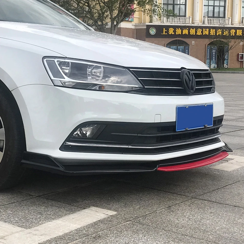 4pcs Universal For Volkswagen VW Passat B8 Jetta MK6 2015 - 2021 Front Bumper Lip Spoiler Side Splitter Diffuser Body Kit Guards