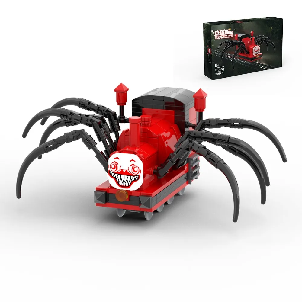 Moc jogo de terror choo-choo charles aranha trem bloco de construção  conjunto choo monstro thomased trem modelo de carro tijolos diy brinquedo