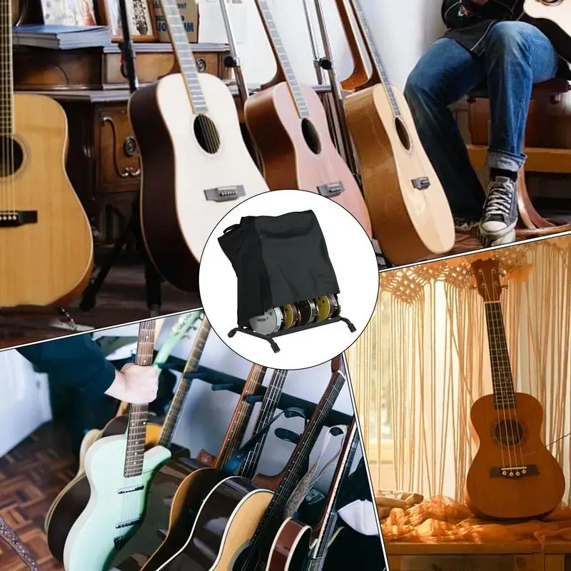 Gitaarstandaard, Gitaarhouder voor 11 Gitaren, Akoestisch, Elektrisch, Bas, Ukelele, Banjo, Platenspeler Presentatiestandaard, met EVA-Schuim Bekleed